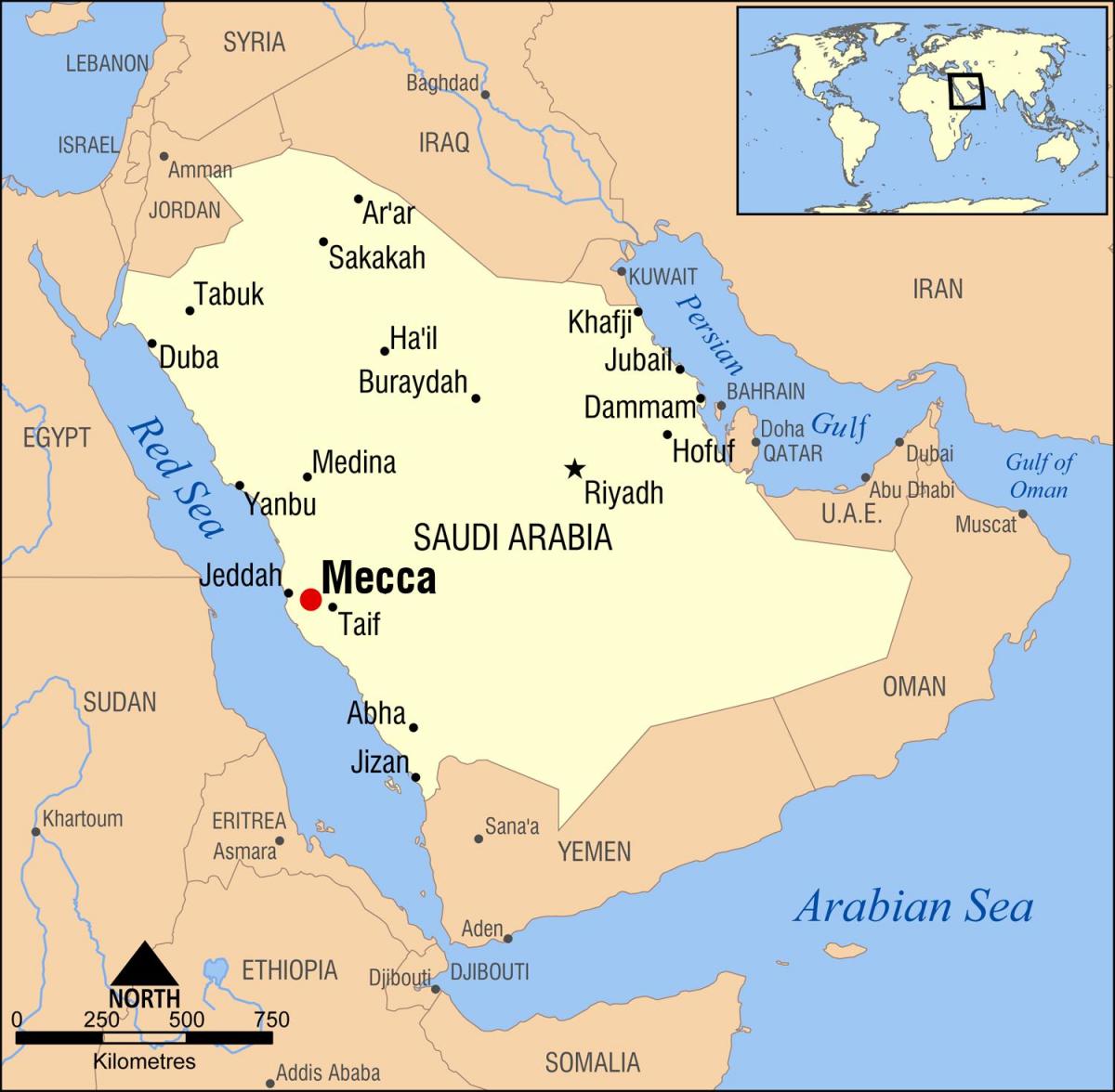 karta över hijra road Makkah