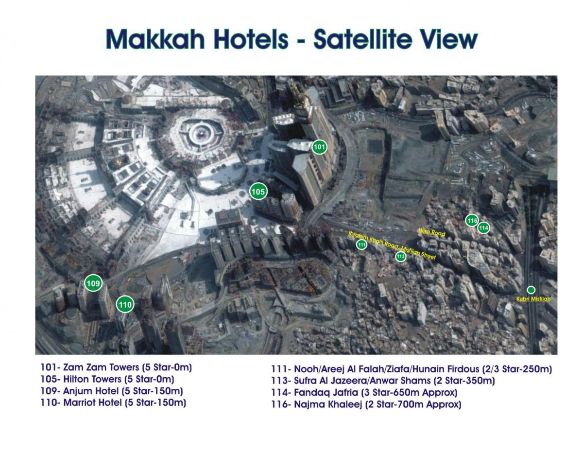 karta över kubri Makkah