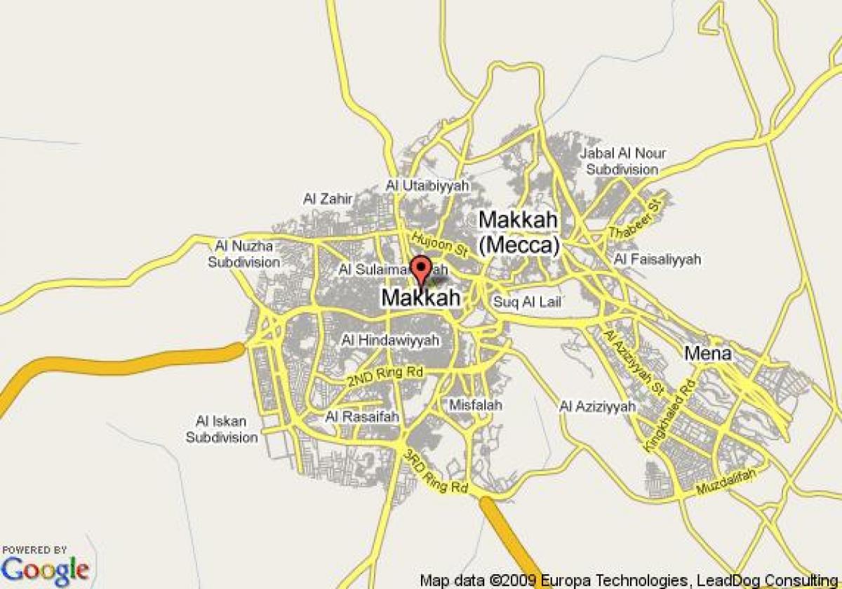 karta över Mecka street