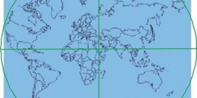 Karta över Kaba är i centrum av världen 