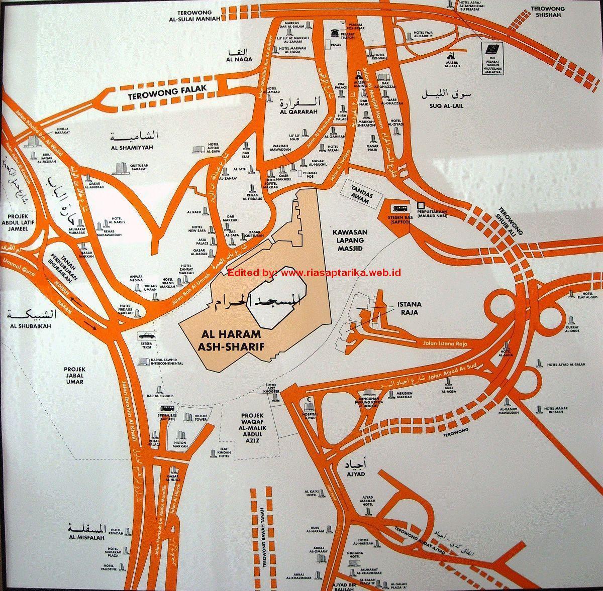 karta över misfalah Makkah karta